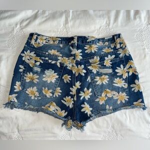Floral Denim Women's Shorts